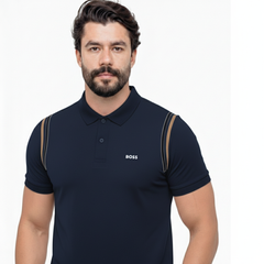 Gola polo Boss - Azul Marinho Logo Escrito