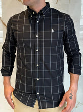 Carregar imagem no visualizador da galeria, Camisa Social RL Xadrez M/L - Preto | Branco
