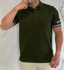 Gola Polo TH Dtlh Bordado - Verde Militar