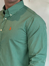 Carregar imagem no visualizador da galeria, Camisa Social RL Quadriculada M/L - Verde Logo Laranja
